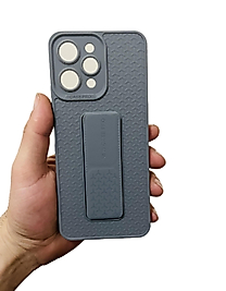 Redmi 12 Standlı Silikon Telefon Kılıfı Gri