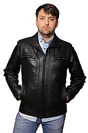 Jack Hakiki Deri Erkek Siyah Ceket