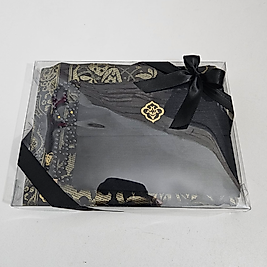 Siyah Seccadeli İpek Keseli Set