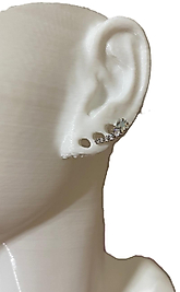 6 TAŞLI YILDIZ MİNİMAL TRAGUS HELİX PEARSIİNG KIKIRDAK KÜPE ÇELİK