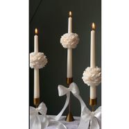 1 adet Şakayıklı Şamdan Mum - Konsept Tasarım Ortası Çiçekli Şamdan Mumu Şakayık Çiçeği