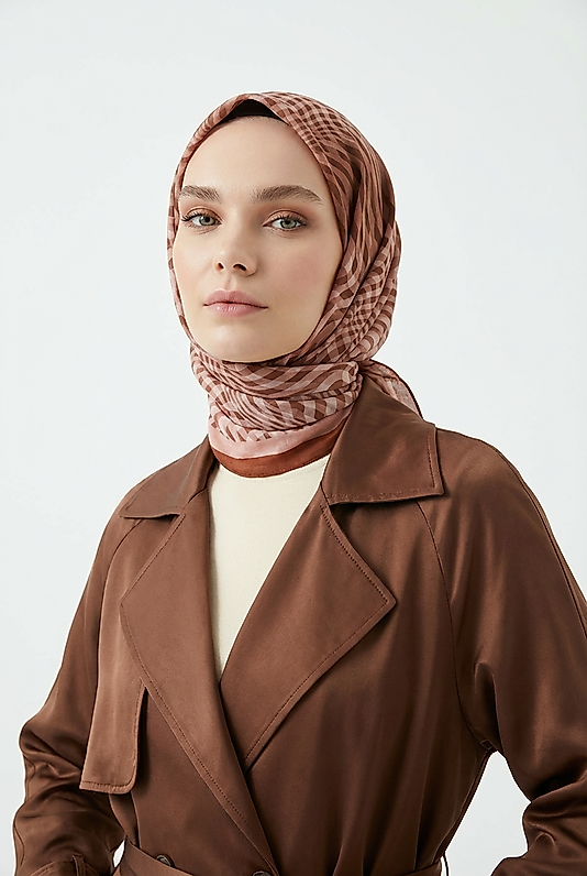 Spring Eşarp Çizgili Oval Çizgili Desen