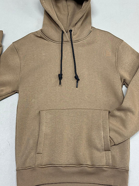 unisex 3 İplik Şardonlu Kapüşonlu Sweatshirt