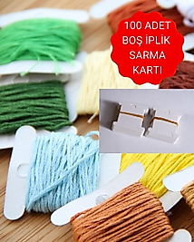 İplik Sarma Kartı 100 Adet Muline İplik Sarma Kartı