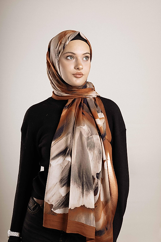 FLOOR İPEK ŞAL İTALYAN DİKİŞİ DESEN-3