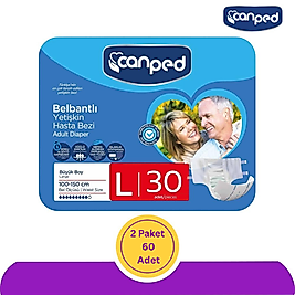 Canped Belbantlı Hasta Bezi Büyük (L) 60 Adet (2x30)