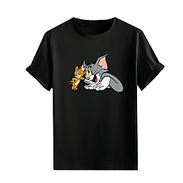 90'lar Çizgi Film Karakteri Tom & Jerry Baskılı Oversize Unisex Tişört