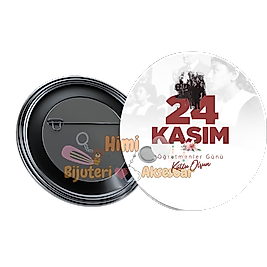Öğretmen Metal Resimli İğneli Buton Rozet Magnet Anahtarlık Açacak Çanta Rozetleri M25