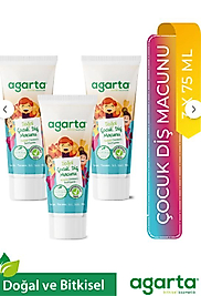 Agarta Doğal Çocuk Çilekli Diş Macunu 75 ml 3 adet
