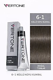 VERTONE SAÇ BOYASI 60 ML. (6-1 KÜLLÜ KOYU KUMRAL)