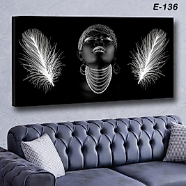 MERCAN MOBİLYA  VE AKSESUAR ,   130*70  ZİNCİKIZ VE TÜY KANVAS TABLO