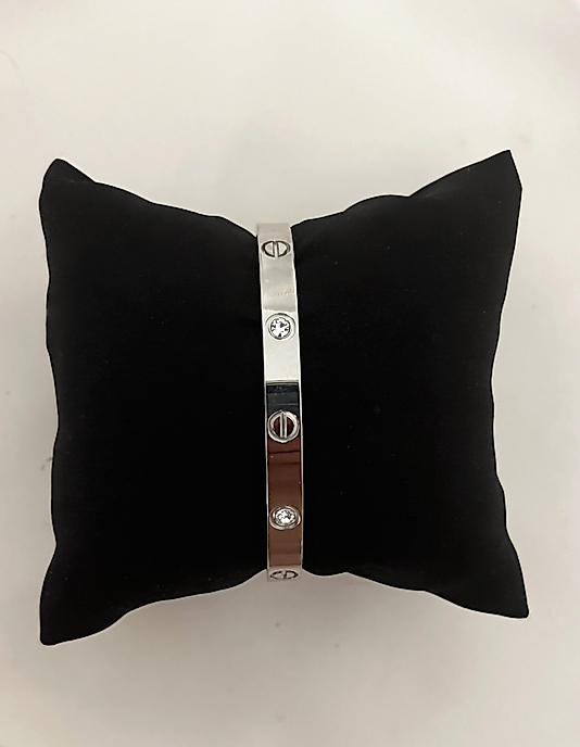 Çelik Mini Boy Silver Cartier Kelepçe