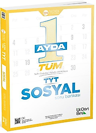 ÜçDörtBeş Yayınları 1 Ayda Tüm TYT Sosyal Soru Bankası  2025