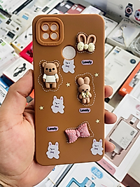 Redmi 9C - 10A Ayıcık Kabartmalı Telefon Kılıfı