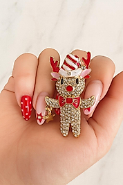 YılBaşı Şapkalı Geyik Broş