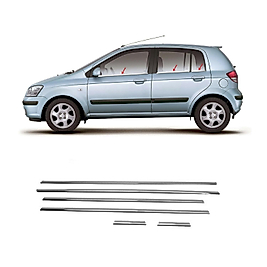 Hyundai Getz Krom Cam Çıtası (6Parça) 2002 ve Üzeri Paslanmaz Çelik