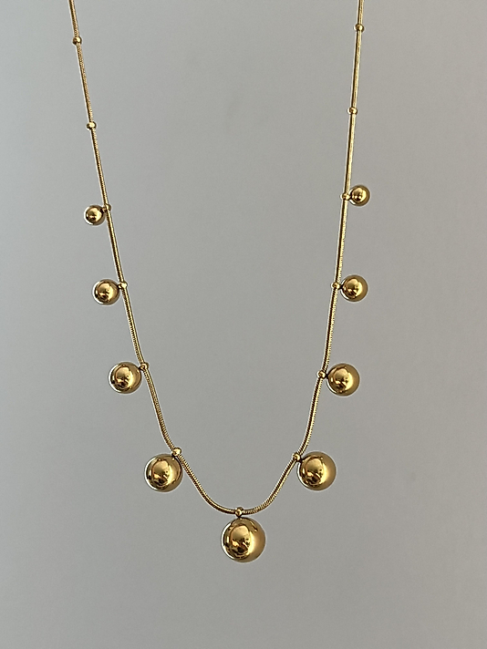 Çelik Çoklu Top Kolye