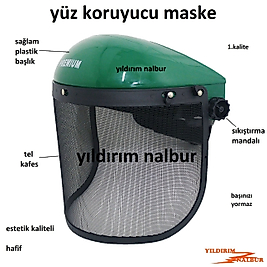 YÜZ KORUYUCU OT BİÇME ÇİM BİÇME TIRPAN MASKESİ OT TIRPAN OT BİÇME KORUYUCU