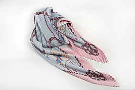 Pliseli Toz Pembe Fular 70*70