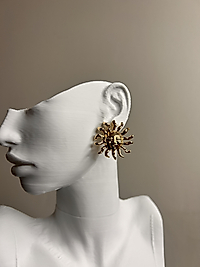 Güneş Işığı Gold Küpe Model Çelik Küpe