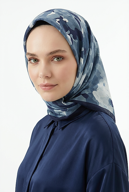 Spring Eşarp Kamufulaj Pastel Desen