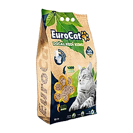 EuroCat Hızlı Topaklanan Doğal İnce Taneli Kedi Kumu (10 L)