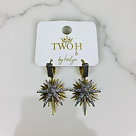 Zirkon Mavi-Beyaz Taşlı Kirpikli Göz Model Çivi Küpe