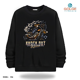 Motorcu Model Bisiklet Yaka Erkek kadın Slimfit Sweatshirt
