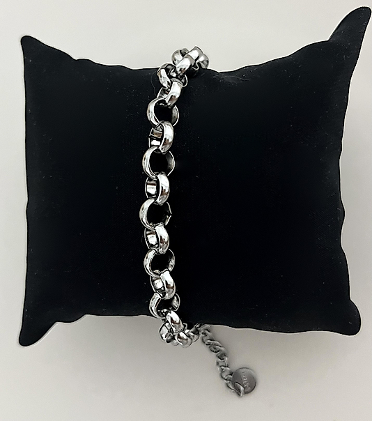 Çelik Silver İç İçe Geçmeli Bileklik