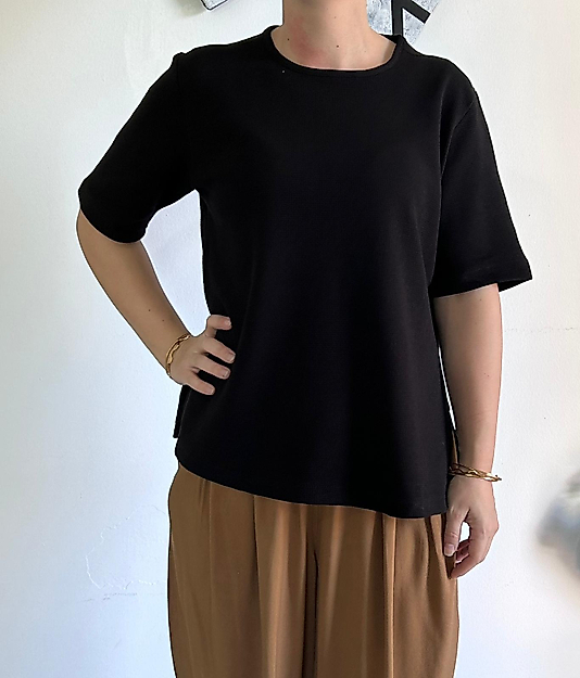 Wafıl kısa kol siyah içlik tişört kod : 11