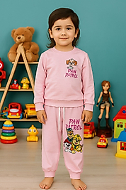 KIZ ÇOCUK KARAKTER BASKILI 2 İPLİK TAKIM %100 PAMUK