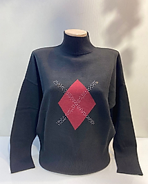 BAKLAVA DETAY YARIM BALIKÇI TRİKO