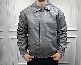 Yarım Oversize Deri Ceket Gri Gv1035