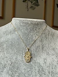 Gold Fatma Ana Eli Zincir Kolye