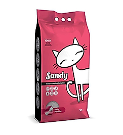 Sandy Pudra Kokulu Ekstra Topaklanan Sodyum Bentonit Kedi Kumu 10 Kg