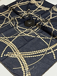 İNCİ DESEN SOFT EŞARP LACİVERT 02