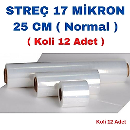 Streç 17 Mikron Normal 25 cm Koli 12 Adet