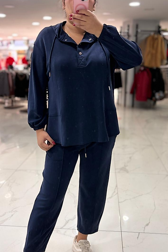 Rahat Şıklığın İmzası Oversize Kalıp Premium Takım – Lacivert