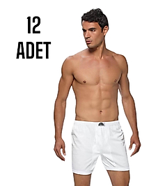 Gümüş Erkek Penye Paçalı Külot Beyaz 12 Li Paket