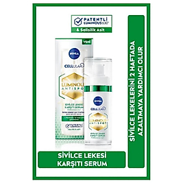 NIVEA Luminous630 Sivilce Lekesi Karşıtı Serum 30ml, Salisilik Asit Hyaluronik Asit, Yağlı Ciltler