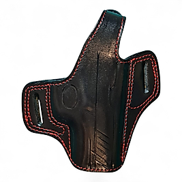 DERİ DIŞ SİLAH KILIFI (Spor Kırmızı Dikişli)