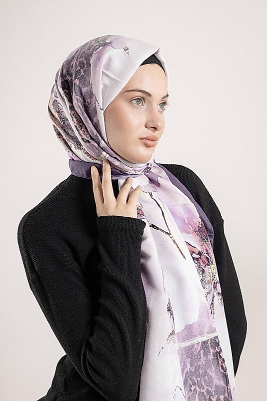 FLOOR İPEK ŞAL EL DİKİŞİ DESEN-1