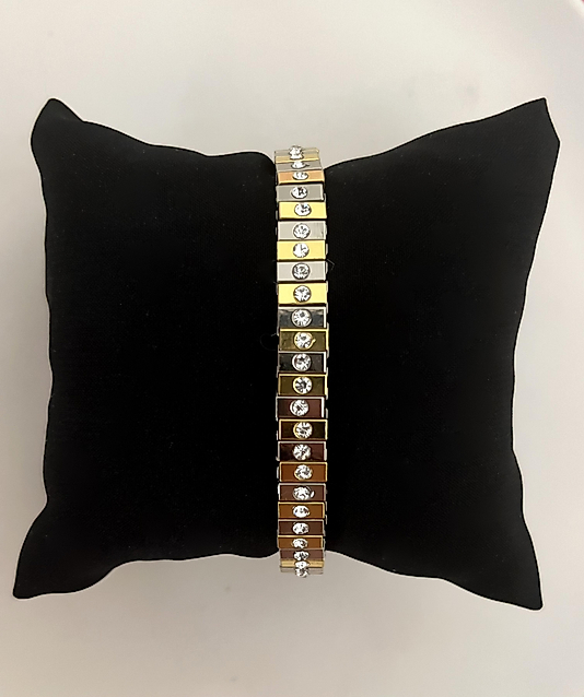 Çelik Taşlı Çift Renk Nomi Bileklik