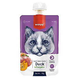 Wanpy Taze Ördekli&Bal Kabaklı 10'lu Kedi Et Ezmesi 90 gr
