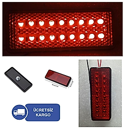 FREN (ÇAKAR) LAMBASI & MOTORCYCLE / CAR PARK (DÜZ YANAR) LAMBA 12V & 24V KIRMIZI 80MMx30MM