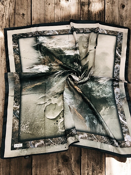 Akel Digital Kristal Eşarp  Pastel  Desen