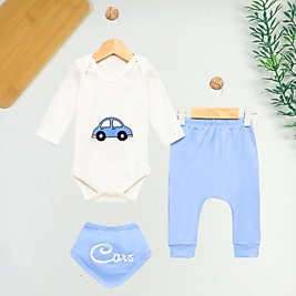 Araba Desen Fularlı Takım