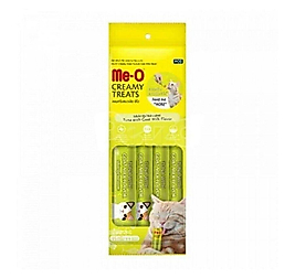 (10) Me-O Creamy Treats Ton Balığı ve Keçi Sütlü Ek Besin ve Kedi Ödülü 60 Gr ( 4 x 15 Gr ) 8850477020535