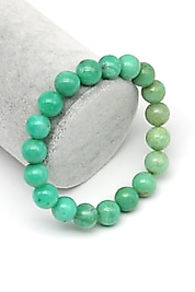 Krizopras Doğal Taş Bileklik 10 mm Küre