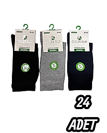 Kadın  Calzealp Bambu Çorap 24 Adet